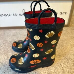 Kids Sports-Themed  Rain Boots size 10